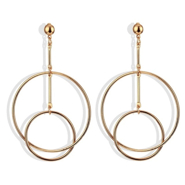FNIO Fashion Vintage Earrings For Women Big Geometric