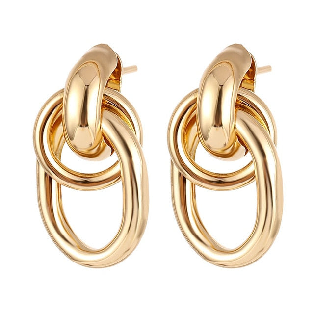 FNIO Fashion Vintage Earrings For Women Big Geometric