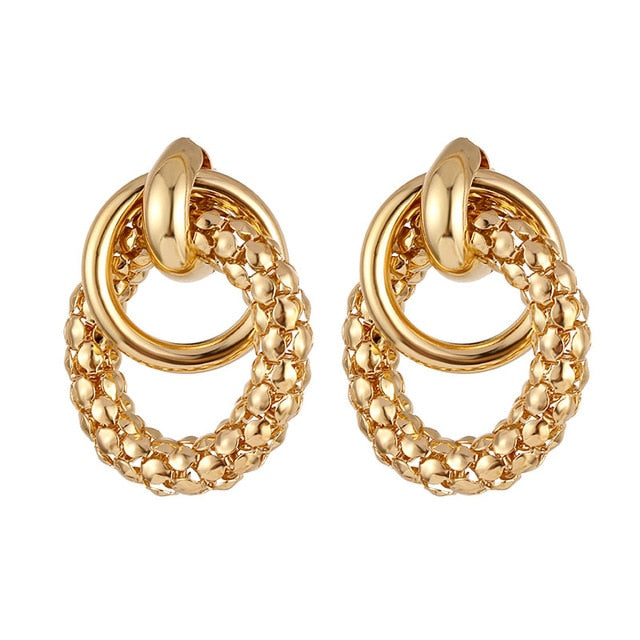 FNIO Fashion Vintage Earrings For Women Big Geometric