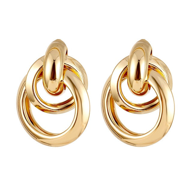 FNIO Fashion Vintage Earrings For Women Big Geometric