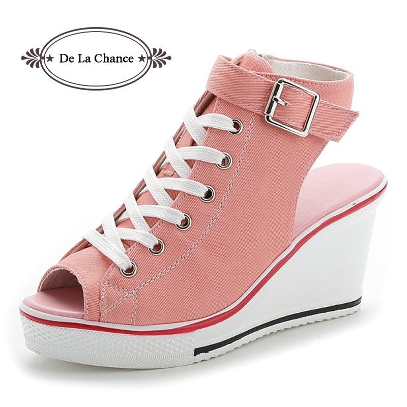 New Ladies Platform Sandals Summer Open Toe Sandals Women's Shoes Slope
