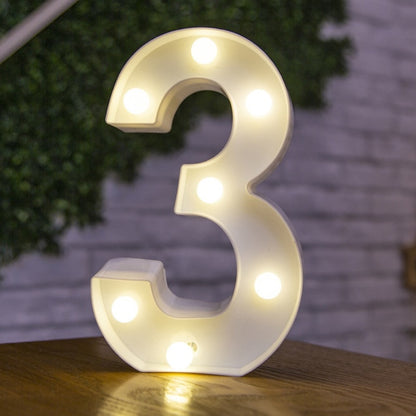Decorative Letters Alphabet Letter LED Lights Luminous Number Lamp