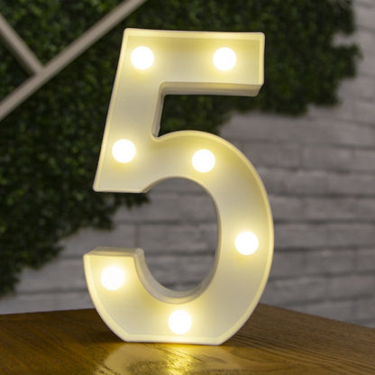 Decorative Letters Alphabet Letter LED Lights Luminous Number Lamp