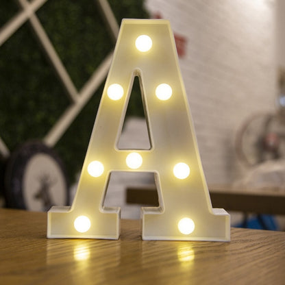 Decorative Letters Alphabet Letter LED Lights Luminous Number Lamp