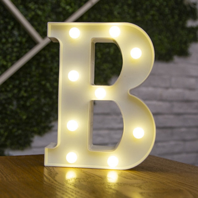 Decorative Letters Alphabet Letter LED Lights Luminous Number Lamp