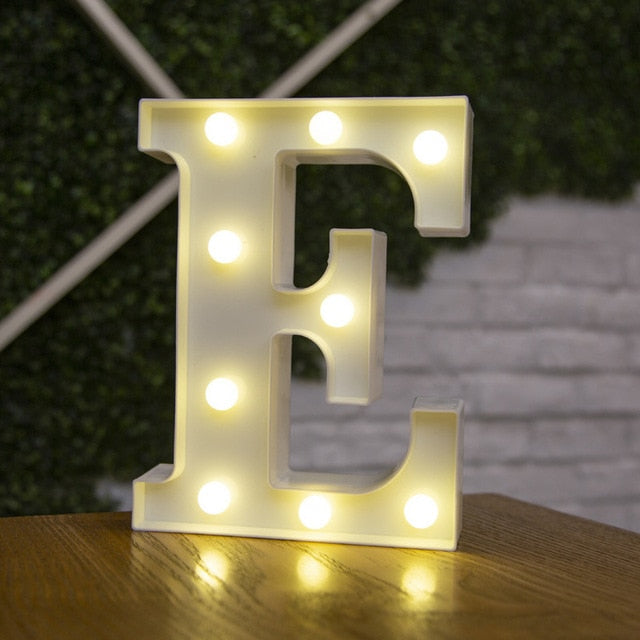 Decorative Letters Alphabet Letter LED Lights Luminous Number Lamp