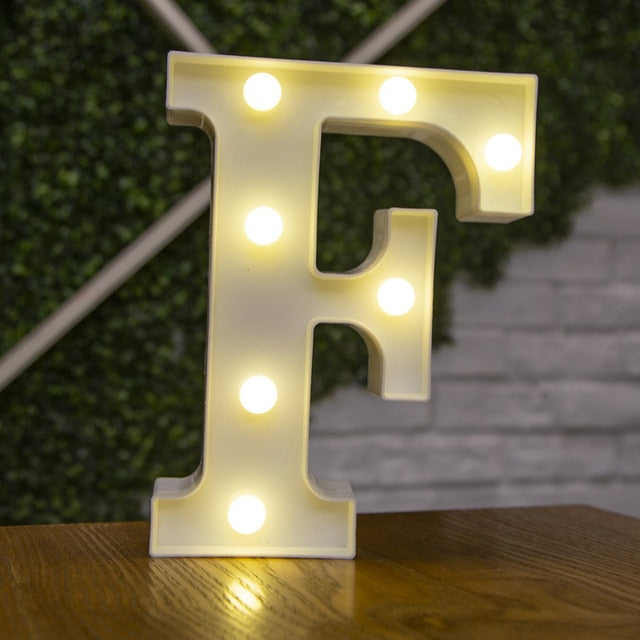Decorative Letters Alphabet Letter LED Lights Luminous Number Lamp