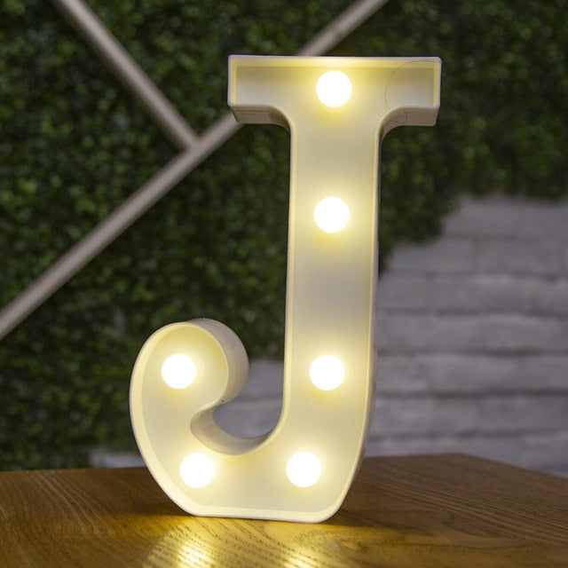 Decorative Letters Alphabet Letter LED Lights Luminous Number Lamp