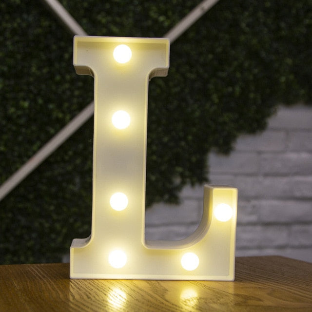 Decorative Letters Alphabet Letter LED Lights Luminous Number Lamp