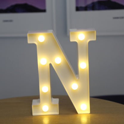 Decorative Letters Alphabet Letter LED Lights Luminous Number Lamp