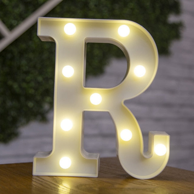 Decorative Letters Alphabet Letter LED Lights Luminous Number Lamp