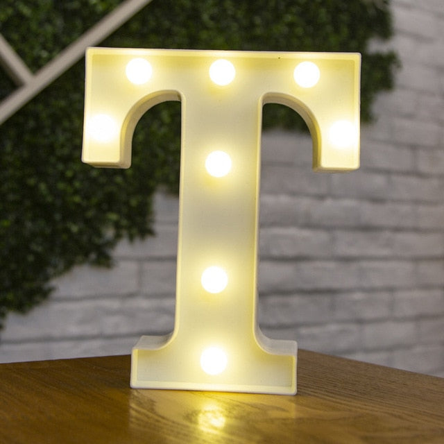 Decorative Letters Alphabet Letter LED Lights Luminous Number Lamp
