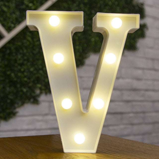 Decorative Letters Alphabet Letter LED Lights Luminous Number Lamp
