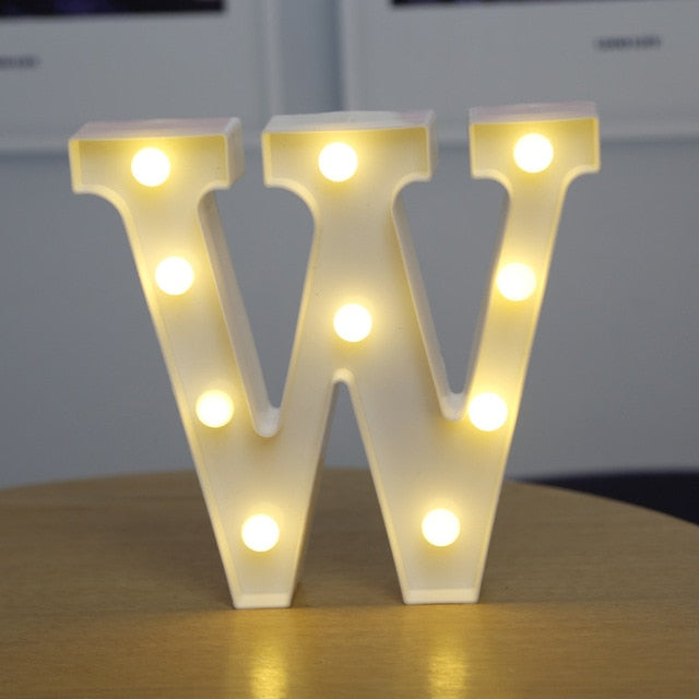 Decorative Letters Alphabet Letter LED Lights Luminous Number Lamp