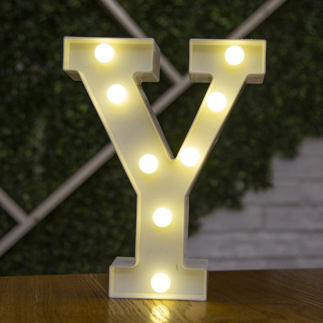 Decorative Letters Alphabet Letter LED Lights Luminous Number Lamp