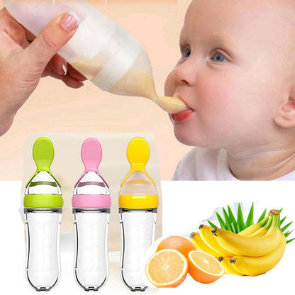 Baby Spoon Bottle Feeder Dropper Silicone Spoons for Feeding Medicine Kids