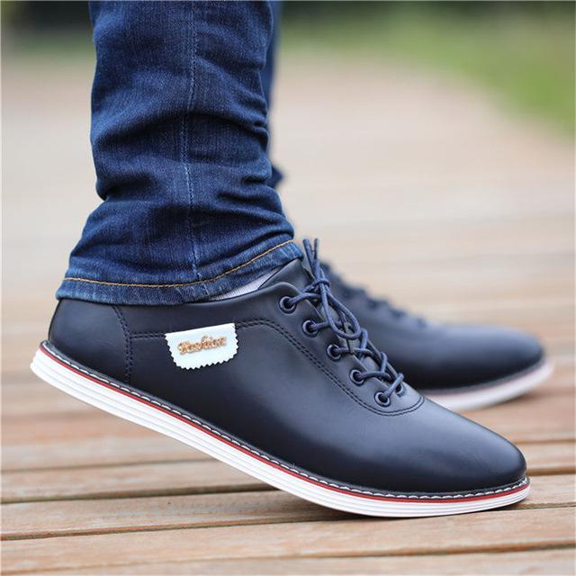 Men's PU Leather Business Casual Shoes For Male Outdoor
