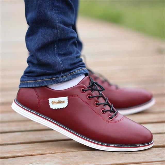 Men's PU Leather Business Casual Shoes For Male Outdoor