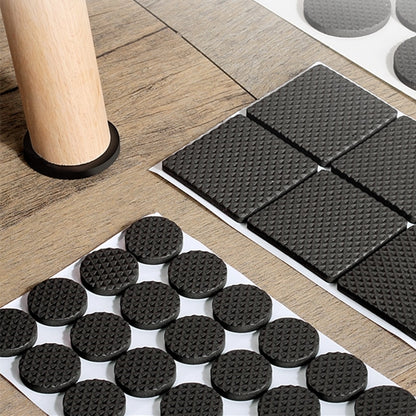 Black Self Adhesive Furniture Leg Rug Anti Scratch Floor Protectors Chair