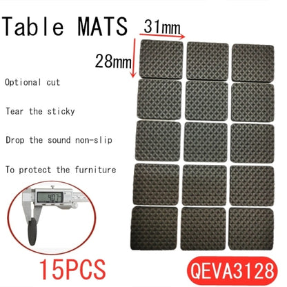 Black Self Adhesive Furniture Leg Rug Anti Scratch Floor Protectors Chair