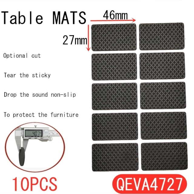 Black Self Adhesive Furniture Leg Rug Anti Scratch Floor Protectors Chair
