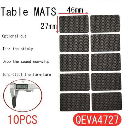 Black Self Adhesive Furniture Leg Rug Anti Scratch Floor Protectors Chair