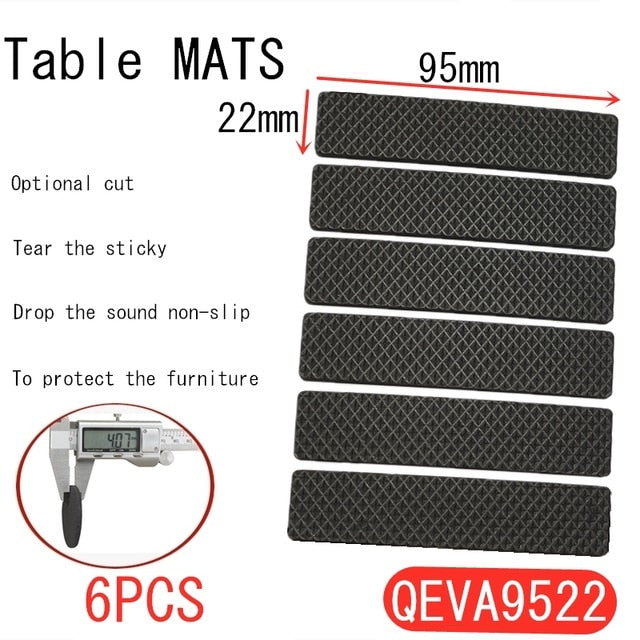 Black Self Adhesive Furniture Leg Rug Anti Scratch Floor Protectors Chair