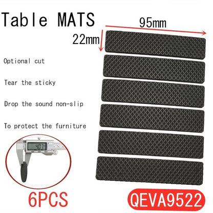 Black Self Adhesive Furniture Leg Rug Anti Scratch Floor Protectors Chair
