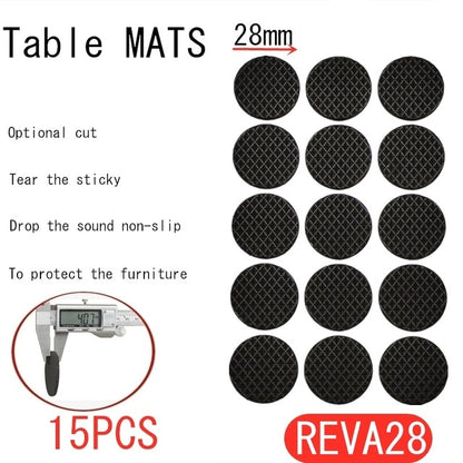 Black Self Adhesive Furniture Leg Rug Anti Scratch Floor Protectors Chair