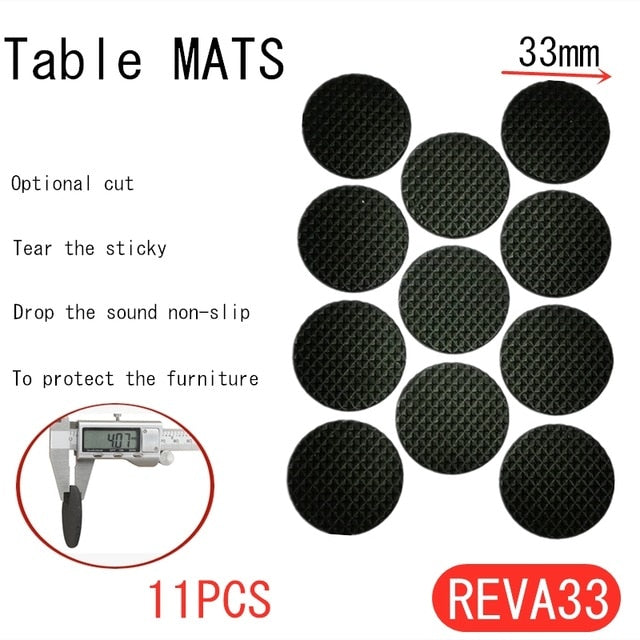 Black Self Adhesive Furniture Leg Rug Anti Scratch Floor Protectors Chair