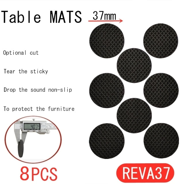 Black Self Adhesive Furniture Leg Rug Anti Scratch Floor Protectors Chair
