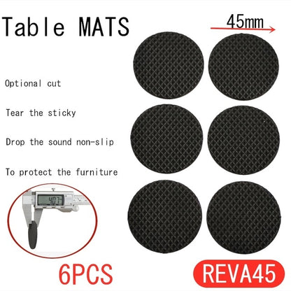 Black Self Adhesive Furniture Leg Rug Anti Scratch Floor Protectors Chair