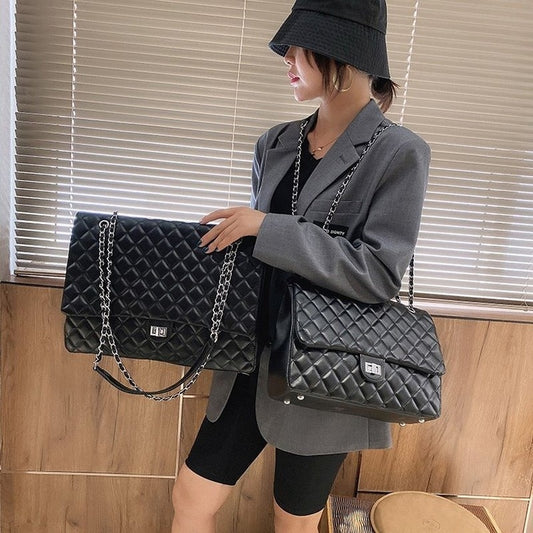 Brand designer handbags 2020 new Korean version of large-capacity rhombic