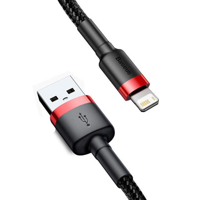 Baseus USB Cable for iPhone 12 11 Pro Max Xs X 8 Plus Cable 2.4A Fast
