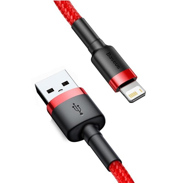 Baseus USB Cable for iPhone 12 11 Pro Max Xs X 8 Plus Cable 2.4A Fast