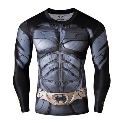 2016New Fashion Fitness Compression Shirt Men Cosplay Male Crossfit Plus