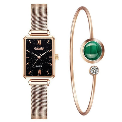 Gaiety Brand Women Watches Fashion Square Ladies Quartz Watch Bracelet