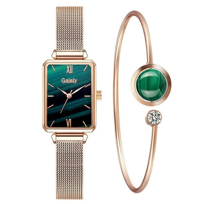 Gaiety Brand Women Watches Fashion Square Ladies Quartz Watch Bracelet