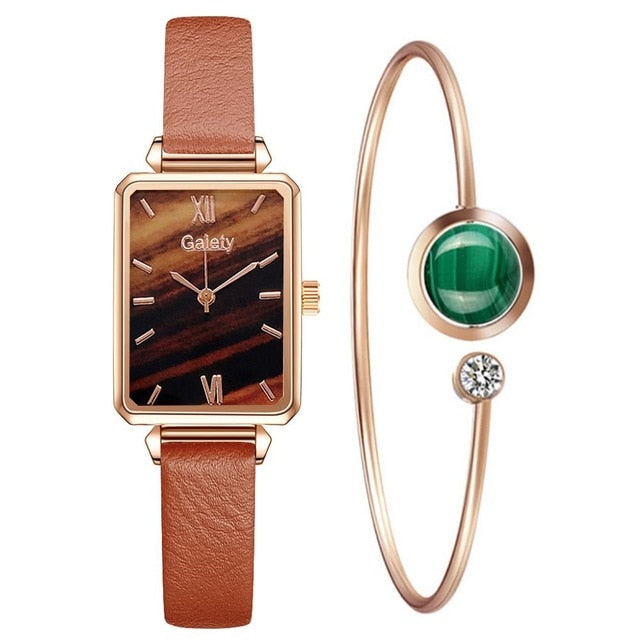 Gaiety Brand Women Watches Fashion Square Ladies Quartz Watch Bracelet
