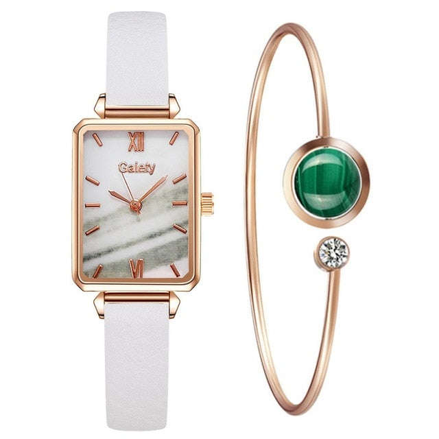 Gaiety Brand Women Watches Fashion Square Ladies Quartz Watch Bracelet