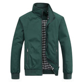 2021 Spring Autumn Casual Solid Fashion Slim Bomber Jacket Men Overcoat