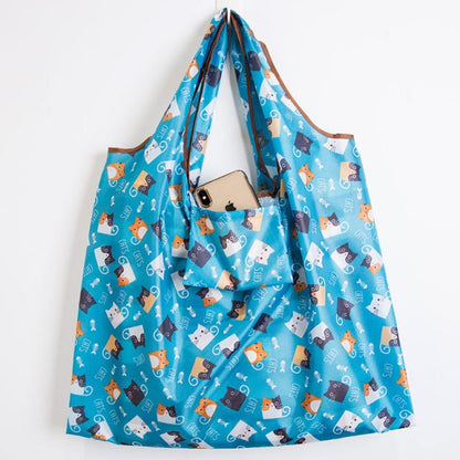 BIG Eco-Friendly Folding Shopping Bag Reusable Portable Shoulder