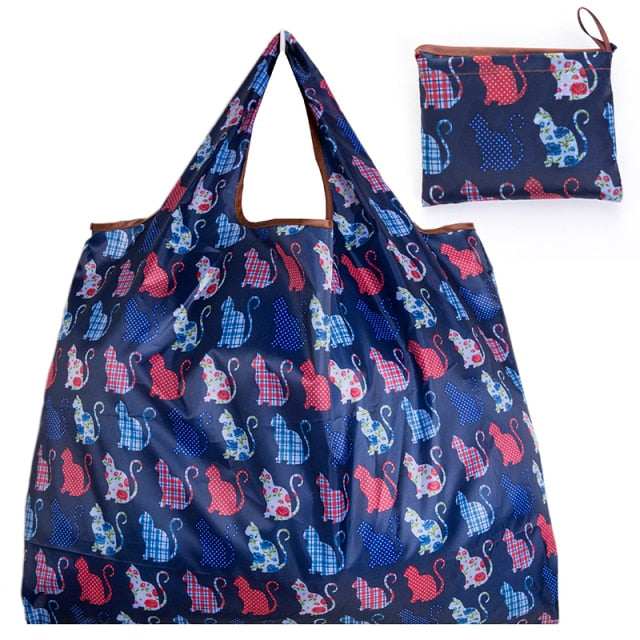 BIG Eco-Friendly Folding Shopping Bag Reusable Portable Shoulder