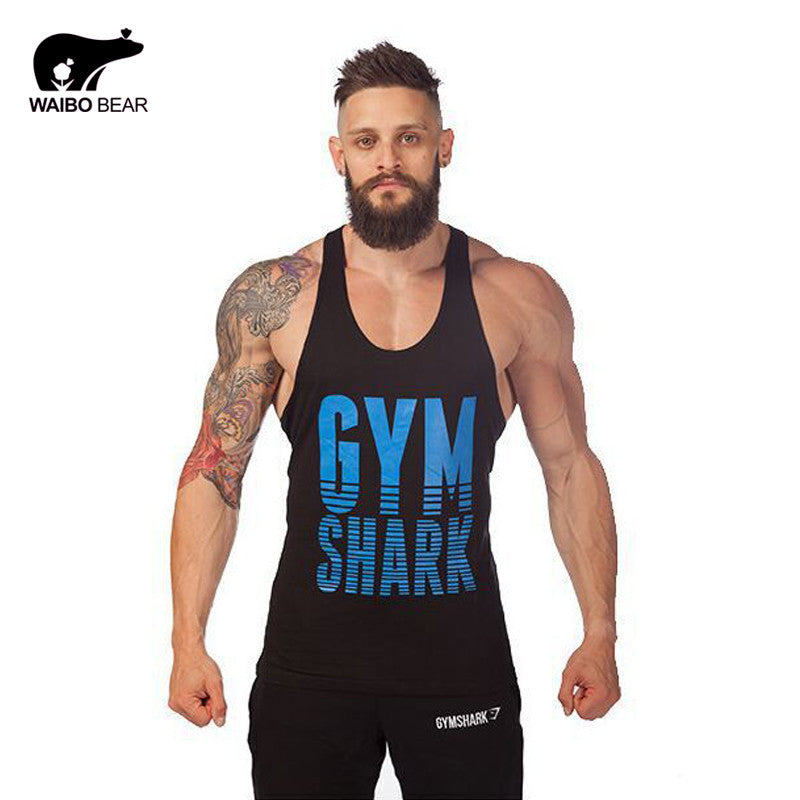 Golds Gym Stringer Tank Top Men Bodybuilding gym Clothing Fitness Mens Shirt - Shopy Max