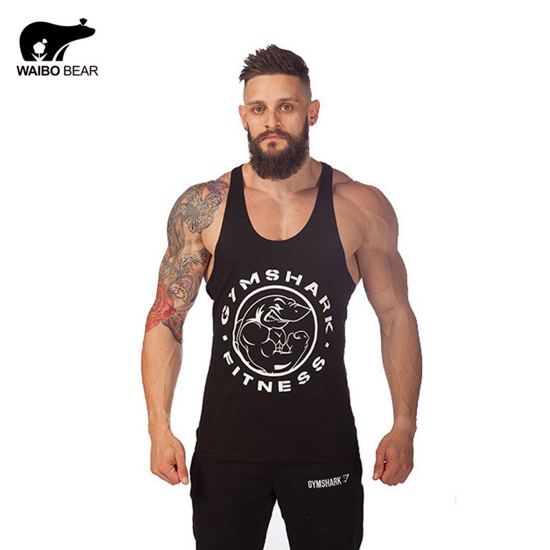 Golds Gym Stringer Tank Top Men Bodybuilding gym Clothing Fitness Mens Shirt - Shopy Max