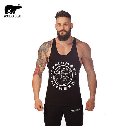 Golds Gym Stringer Tank Top Men Bodybuilding gym Clothing Fitness Mens Shirt - Shopy Max