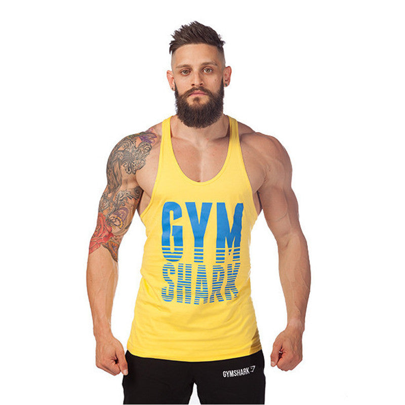 Golds Gym Stringer Tank Top Men Bodybuilding gym Clothing Fitness Mens Shirt - Shopy Max