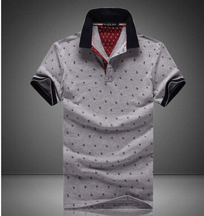 New Brand Polos Mens Printed POLO Shirts 100% Cotton Short Sleeve Camisas Polo Casual Stand