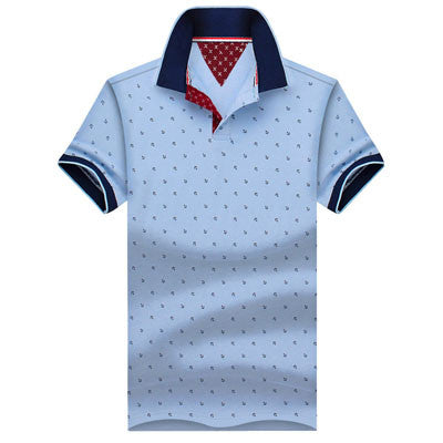 New Brand Polos Mens Printed POLO Shirts 100% Cotton Short Sleeve Camisas Polo Casual Stand