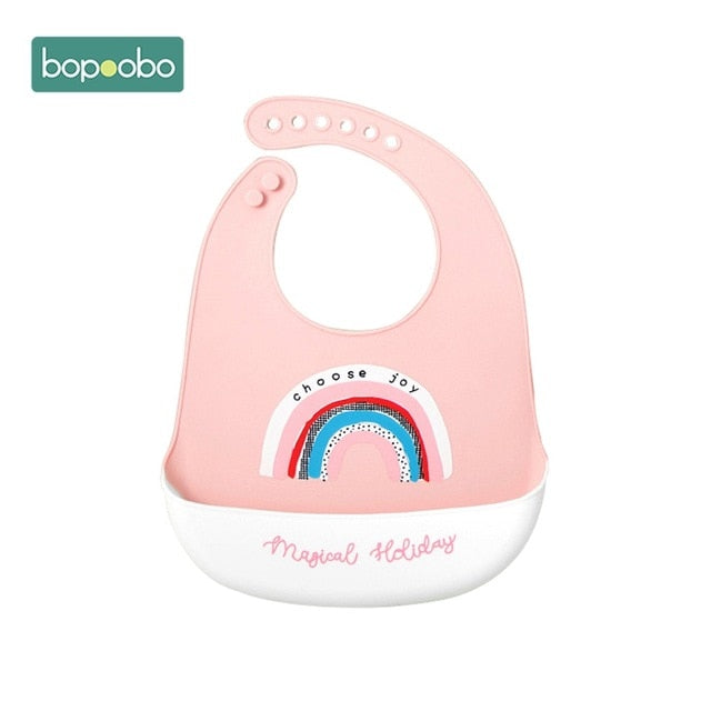 Bopoobo Baby Bib Adjustable Animal Picture Waterproof Saliva